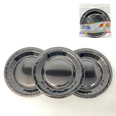 PLATO CARTON 18 CM NEGRO X 10